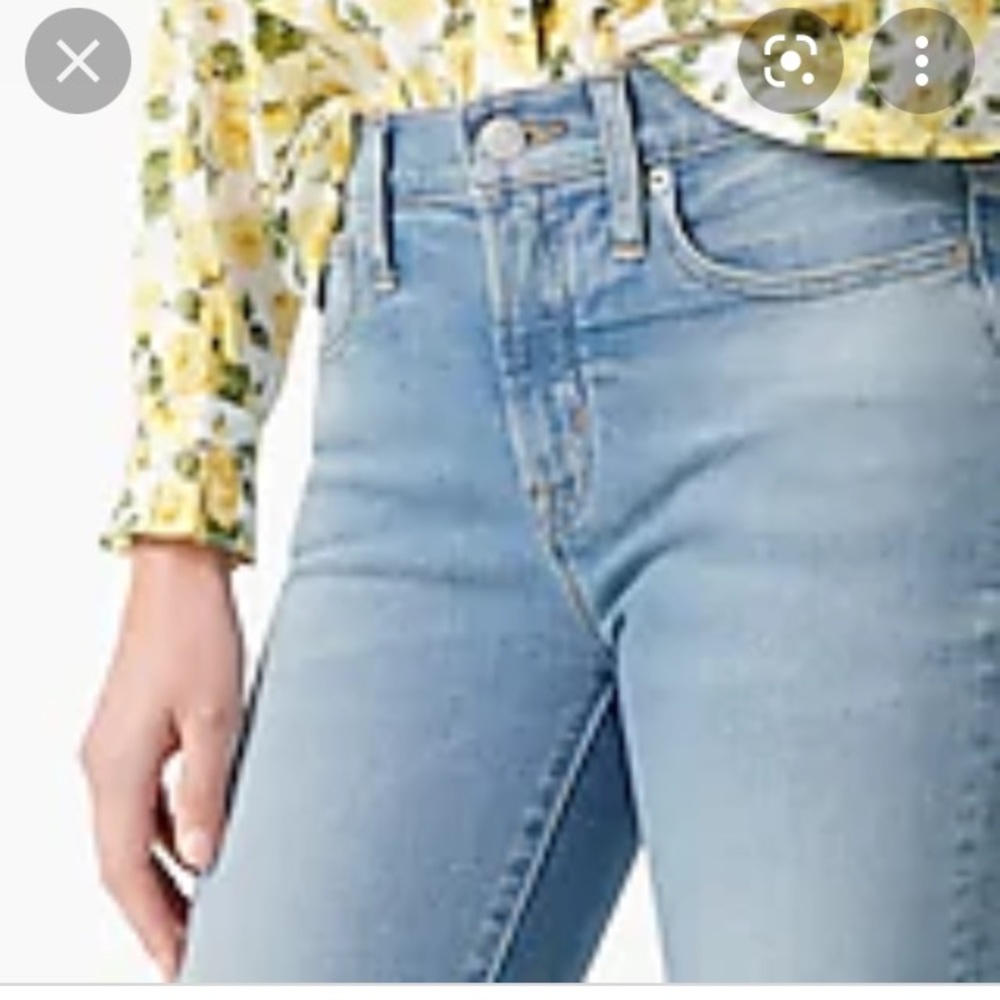 9” high rise toothpick jean size 26 tall